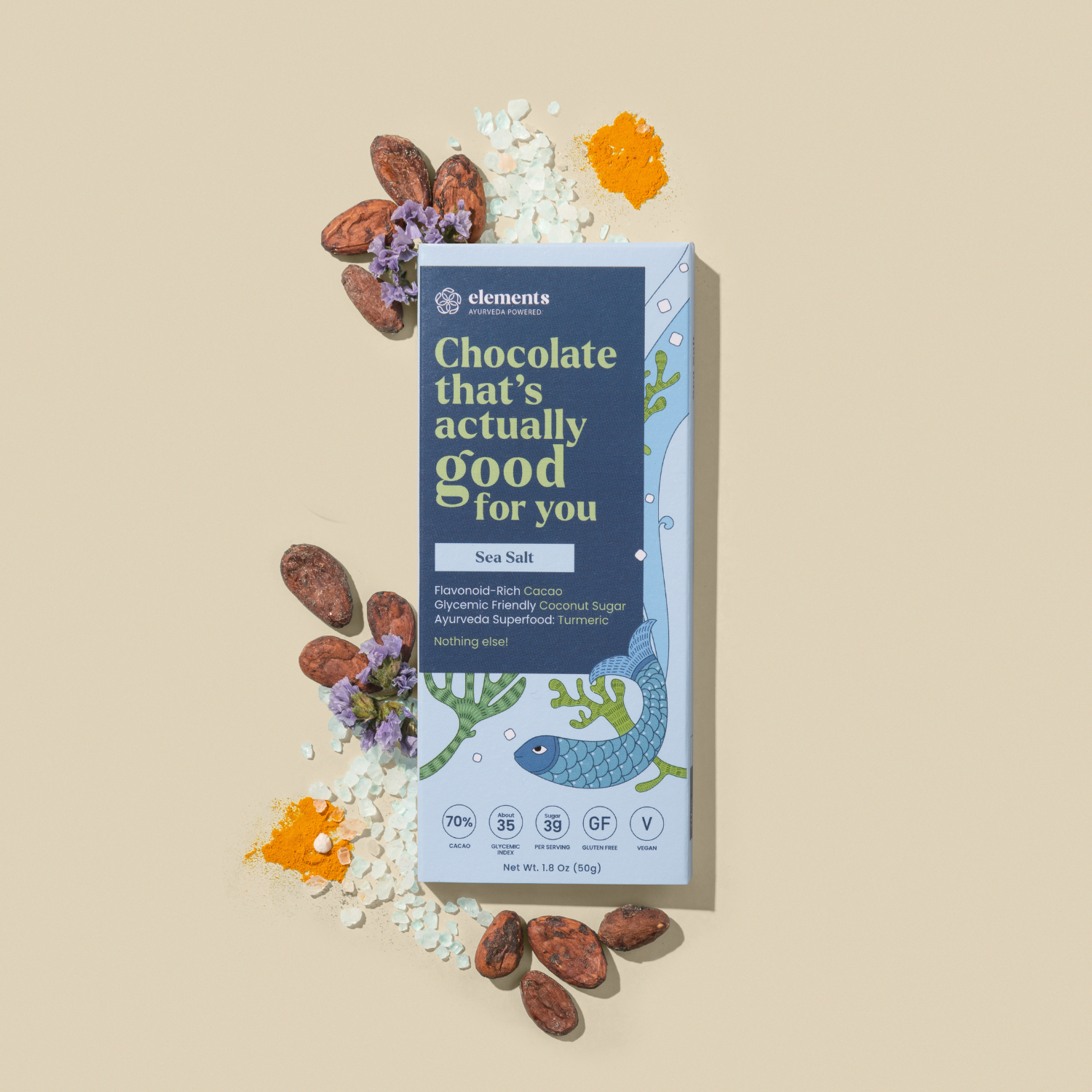 Assorted Elements Truffles chocolates from The Soma Collection in elegant packaging with a variety of flavors and smooth chocolate finishes.