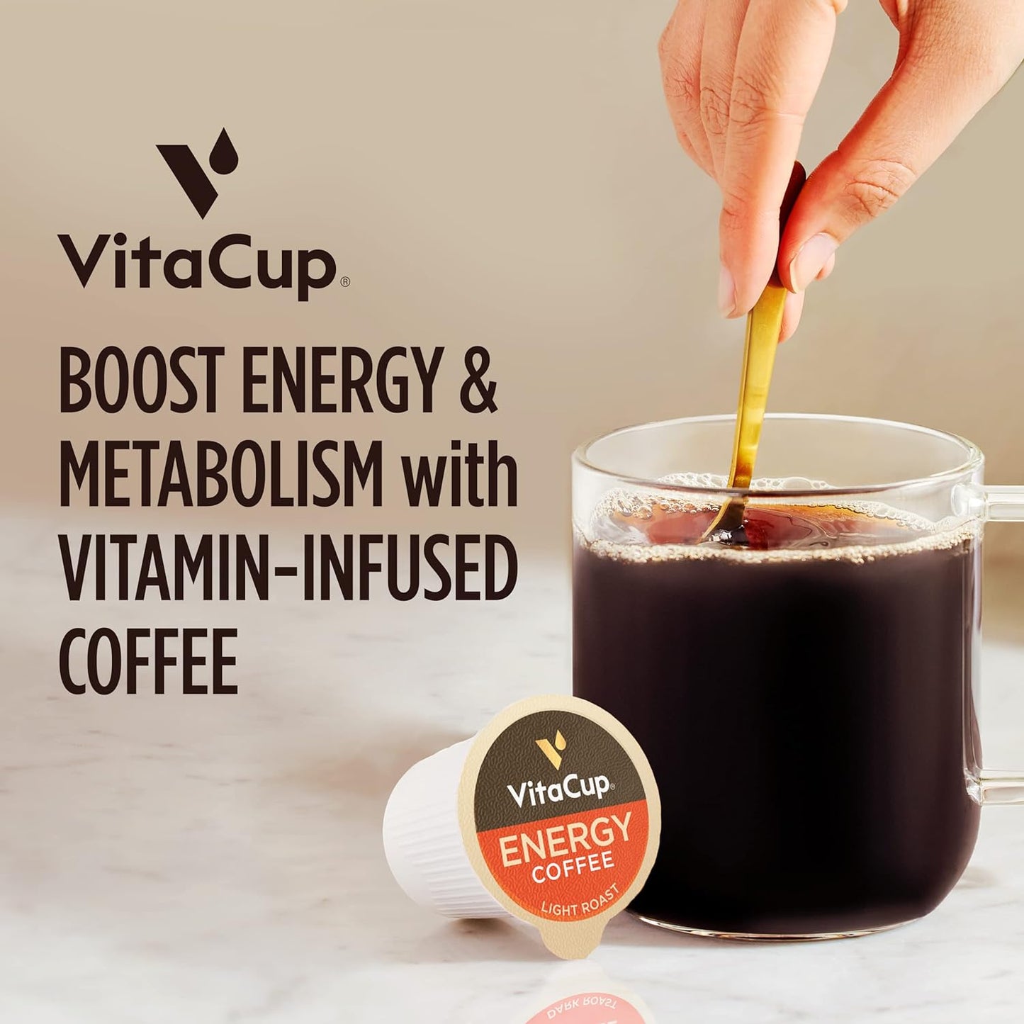 Slim organic coffee pods with bold flavor from NutritionAdvice, designed for diet support, in a customized packaging.