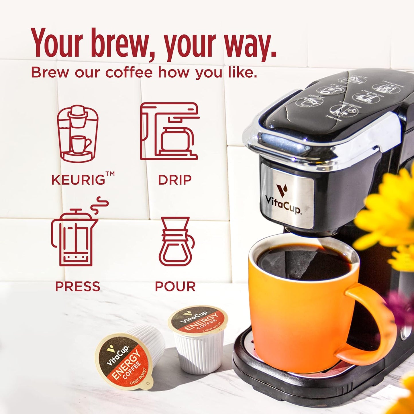 Slim organic coffee pods by NutritionAdvice with bold flavor, designed for diet support, featuring customized packaging.