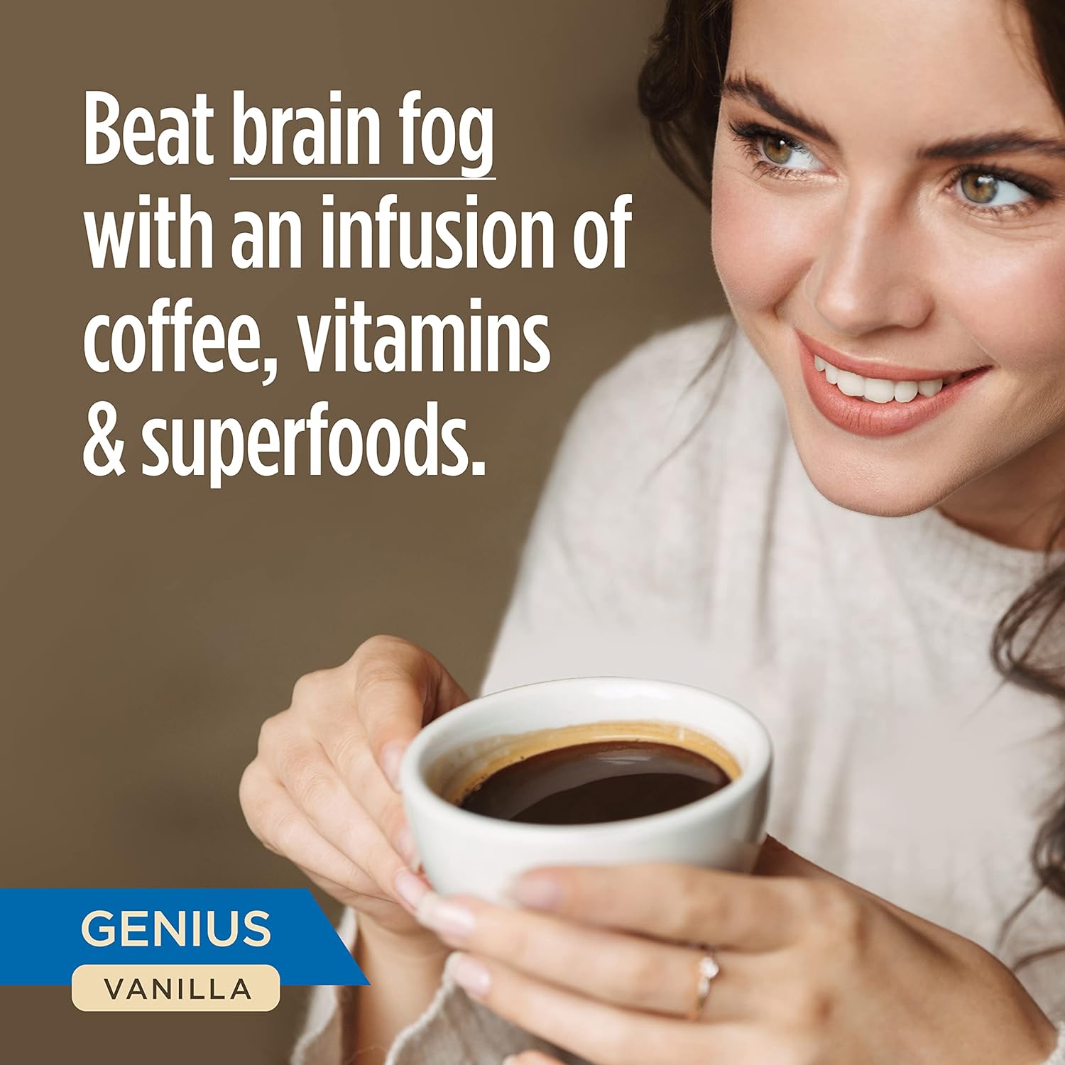Slim organic coffee pods with bold flavor and diet support by NutritionAdvice, shown in a customized package on a white background.