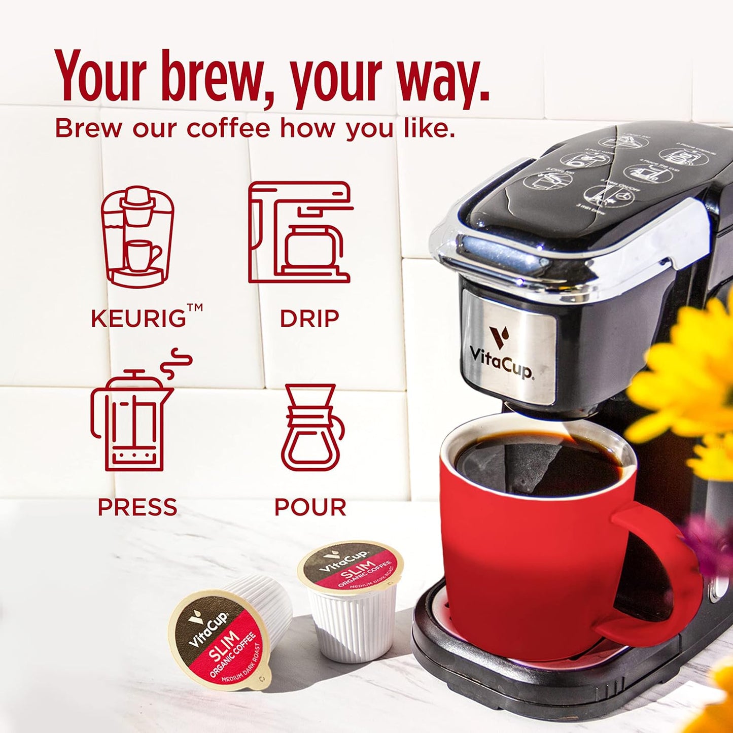 Slim organic coffee pods with bold flavor from NutritionAdvice, designed for diet support, in a 81g package.