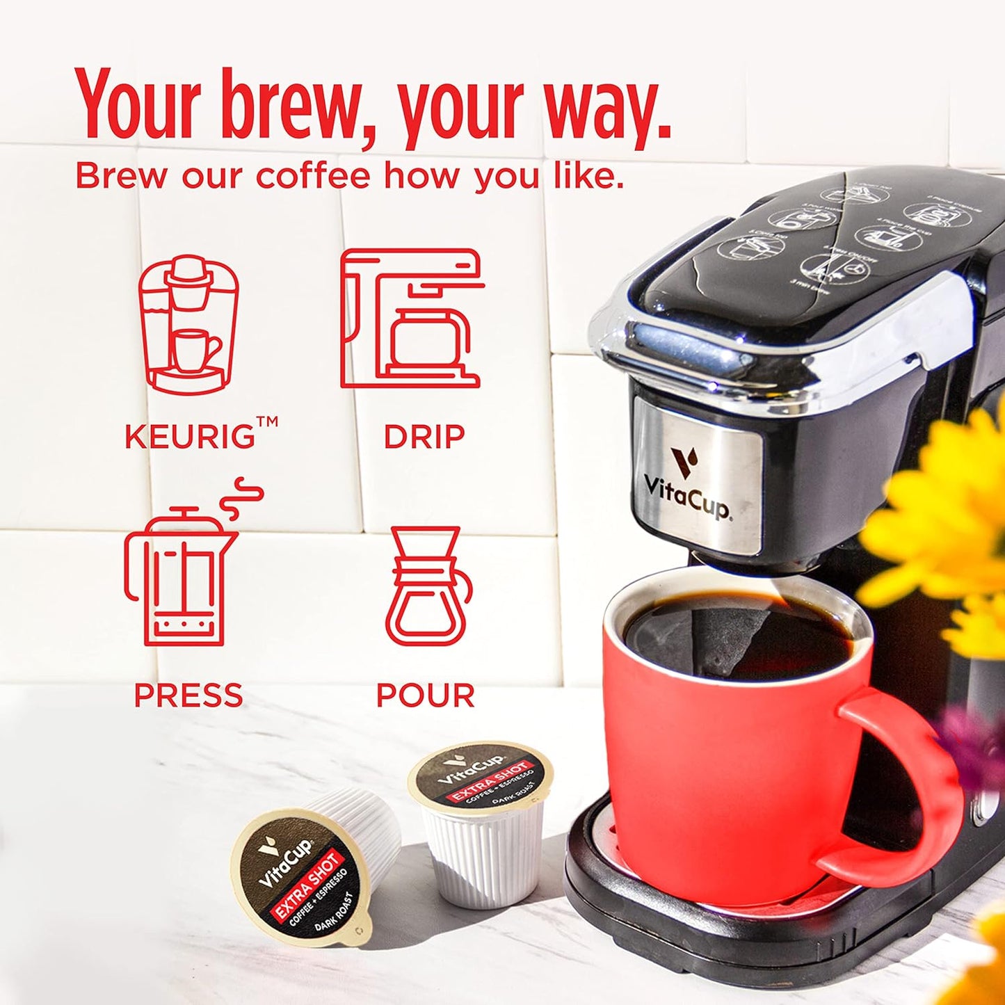 Slim organic coffee pods with bold flavor from NutritionAdvice, featuring customized packaging for diet support.