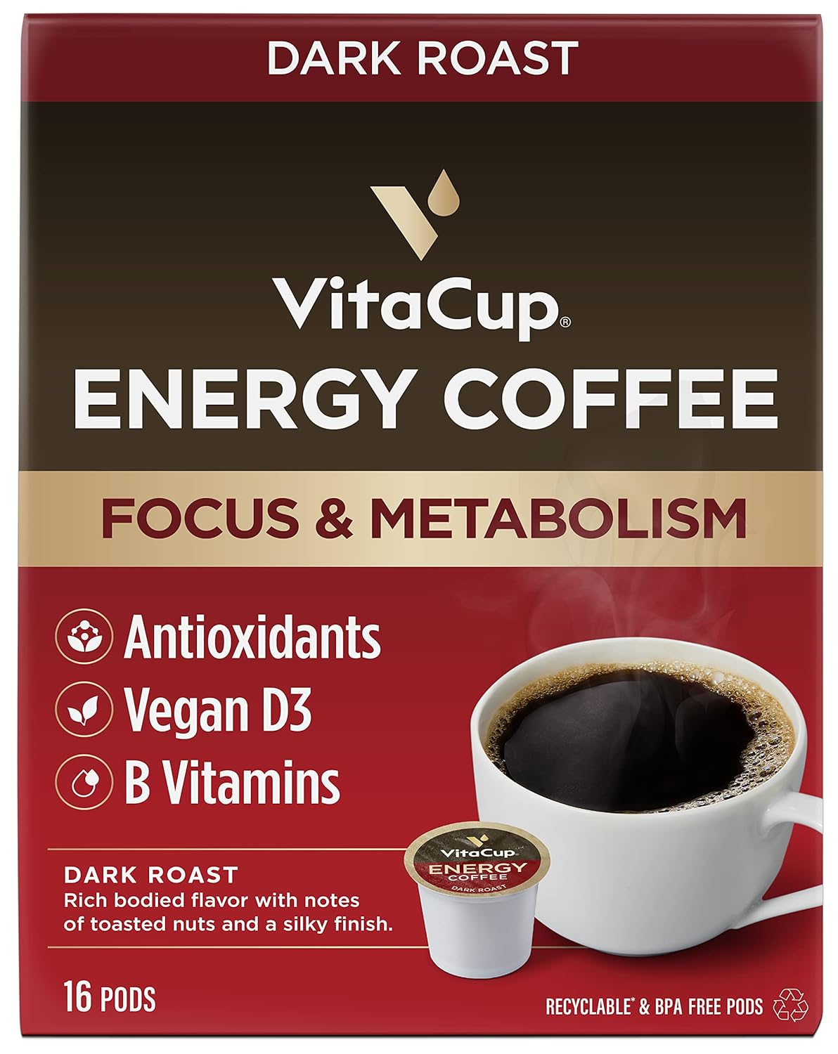 Slim organic coffee pods with bold flavor from NutritionAdvice, featuring customized packaging for diet support.