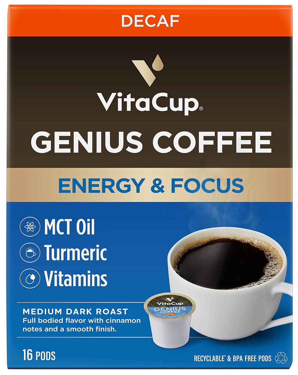 Slim organic coffee pods by NutritionAdvice with bold flavor, designed for diet support, shown in the image.