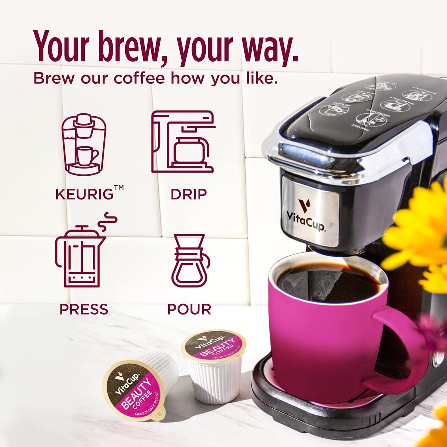 Slim organic coffee pods with bold flavor for diet support, customized packaging by NutritionAdvice.