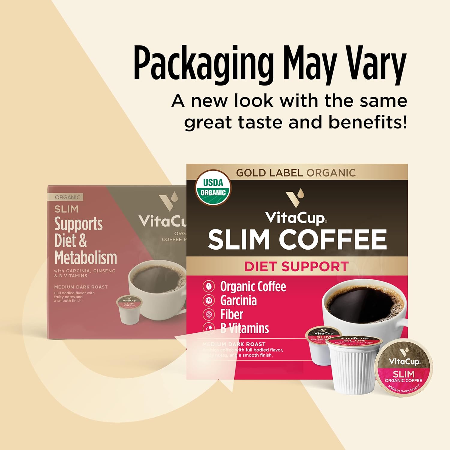 Slim organic coffee pods with bold flavor from NutritionAdvice, featuring customized packaging and diet support benefits.