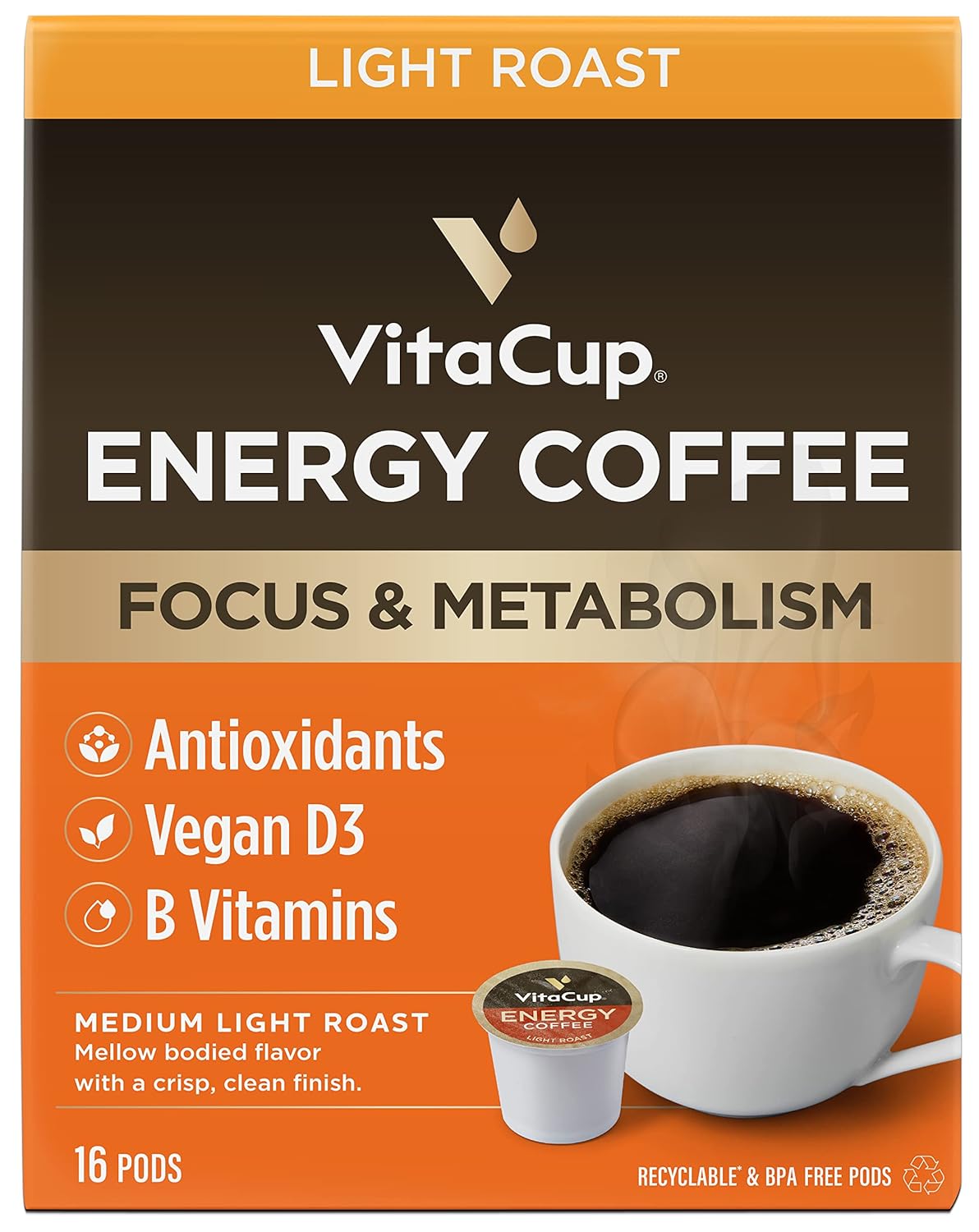 Slim organic coffee pods with bold flavor from NutritionAdvice, featuring customized packaging for diet support.