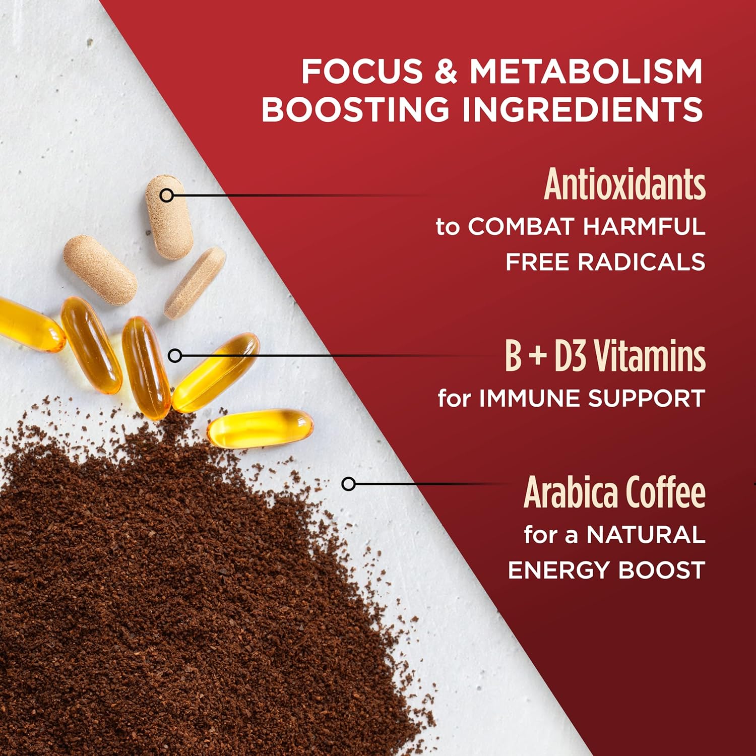 Slim organic coffee pods with bold flavor from NutritionAdvice, designed for diet support, showcased in a sleek package.