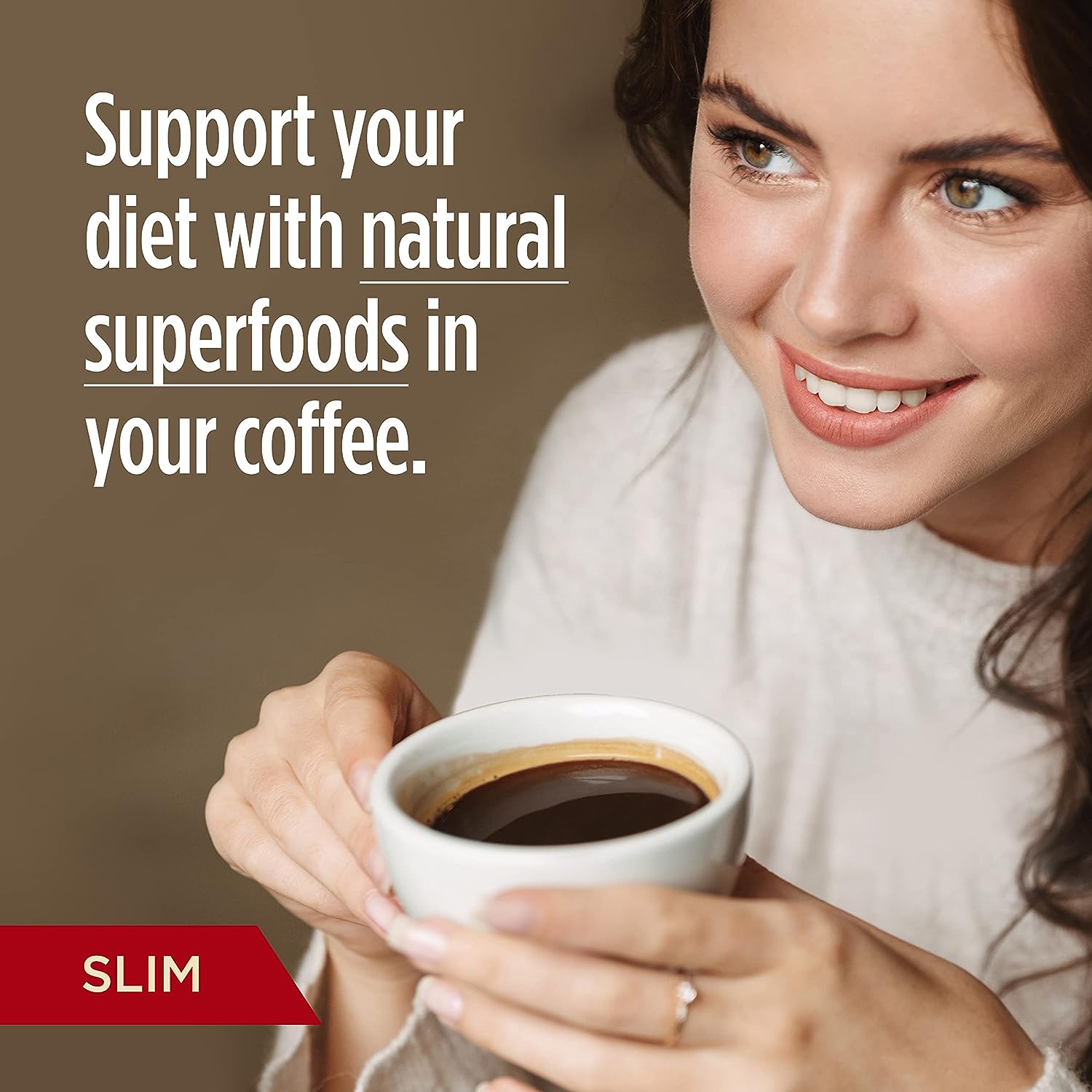 Slim organic coffee pods with bold flavor from NutritionAdvice, designed for diet support, in customized packaging.