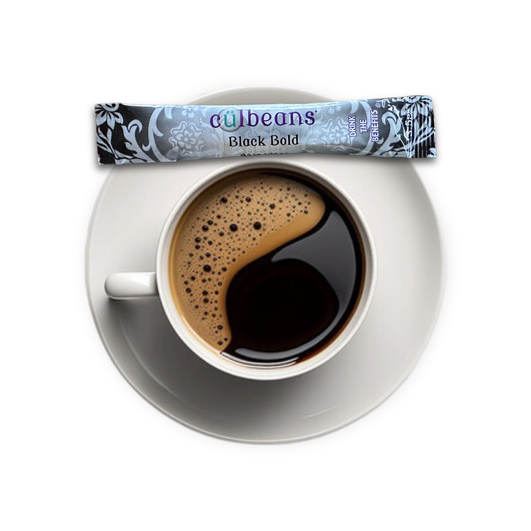 Cülbeans black coffee stick, single-serving coffee sachet with dark coffee powder for brewing or instant use