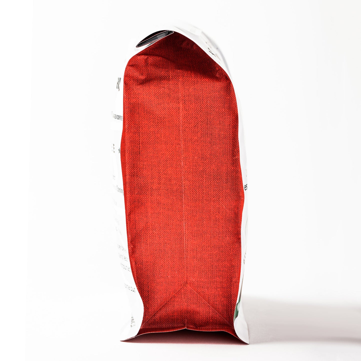 Side view of Tend Coffee Decaf Pull Espresso bag showcasing the packaging and branding.