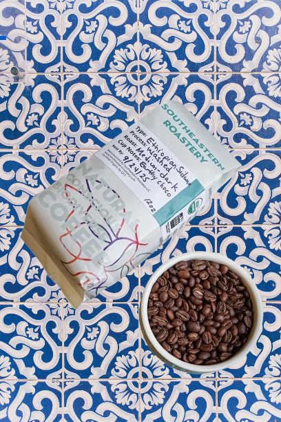 Benevolent Bean DLAC Endeavor to Dream 12oz organic Ethiopian coffee bag with Ethiopian Zeta coffee beans.