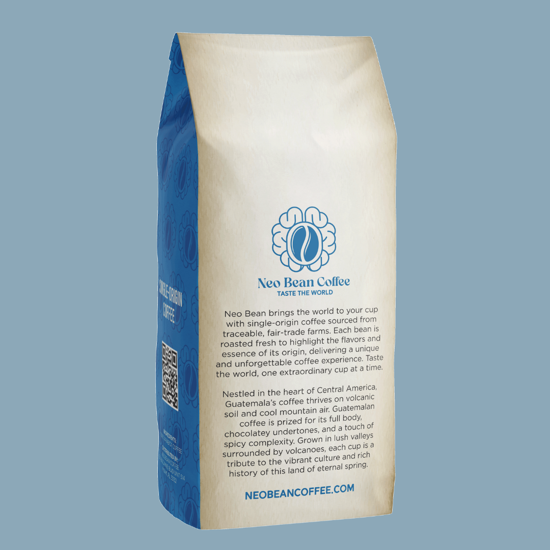 Freshly roasted Organic Guatemala Single-Origin Coffee by NeoBean, showcasing rich coffee beans from Guatemala.