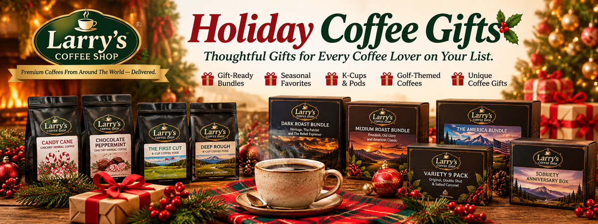 Larry's Coffee Shop Holiday Coffee Gifts collection banner